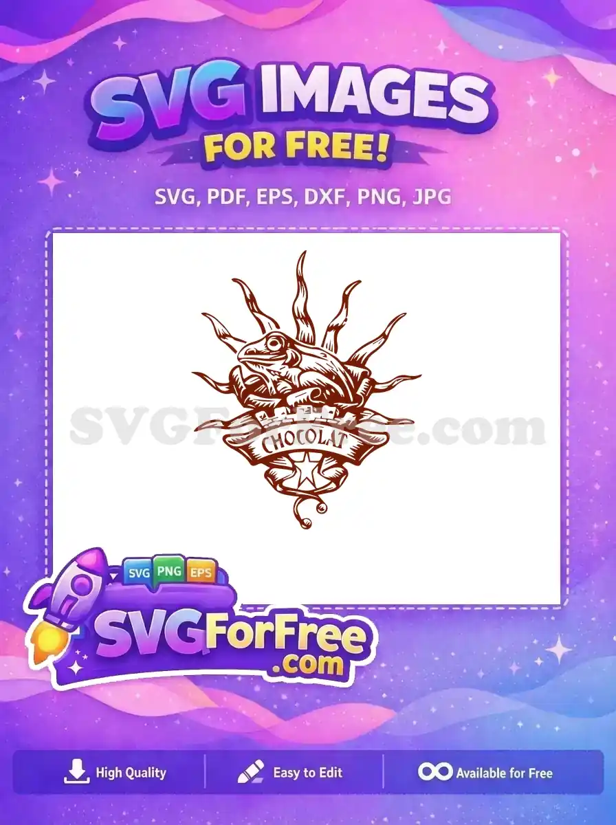 Free Chocolate Frog Crest Free Hogwarts Express Harry Potter Free SVG