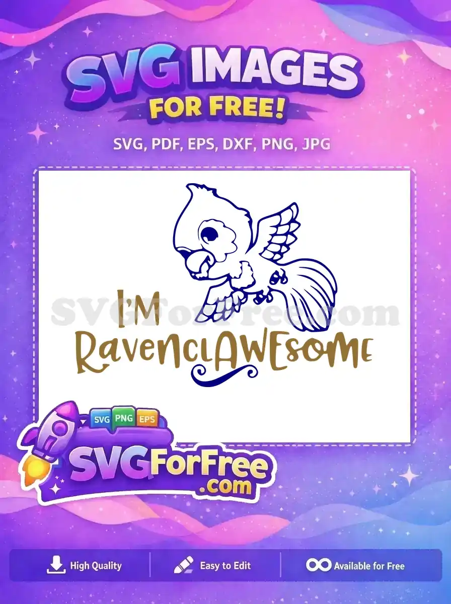 Free Blue Ravenclaw Eagle Free Harry Potter Inspired Free SVG