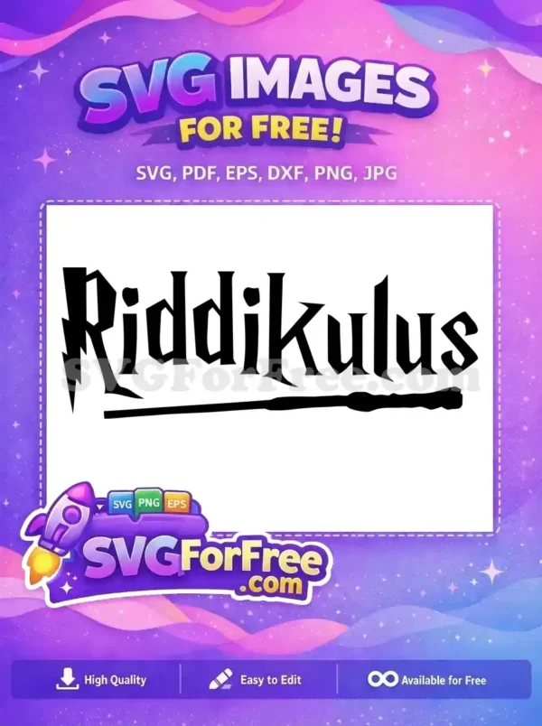 Free Riddikulus Spell Free Wand Harry Potter Free SVG 1