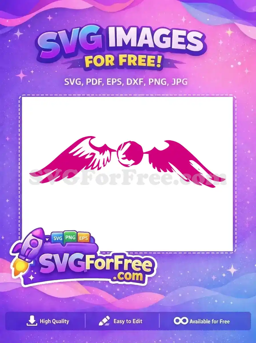 Free Golden Snitch Free Winged Ball Harry Potter Free SVG 4