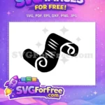 Free Black Scroll Free White Lines Harry Potter Free SVG - Instant Download