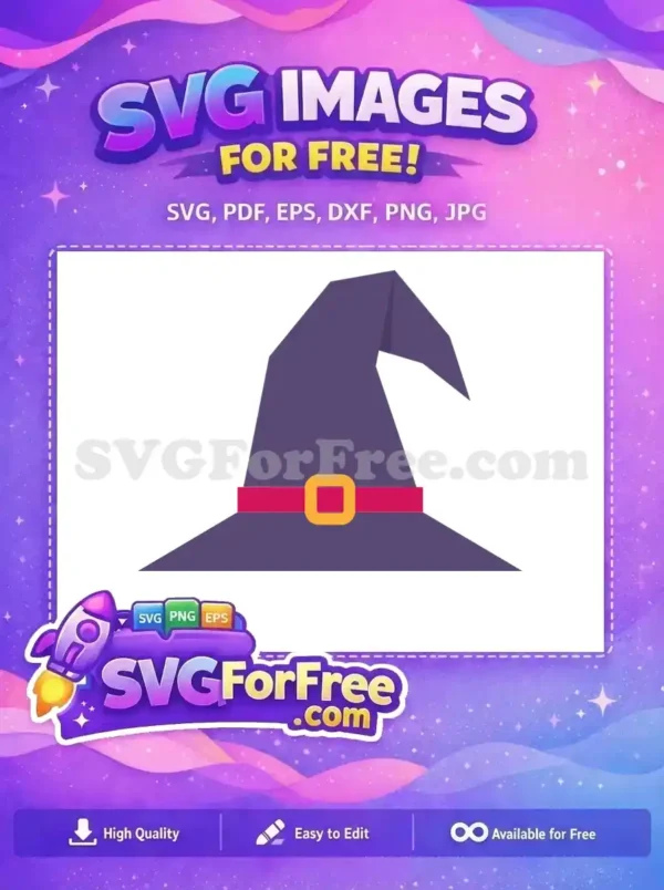 Free Pointed Harry Potter Hat Free Purple Color Harry Potter Free SVG