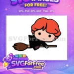 Free Red Hair Free Broomstick Harry Potter Free SVG - Instant Download