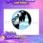 Free Silhouette Scarfed Wizard Free Hogwarts Castle Harry Potter Free SVG - Instant Download