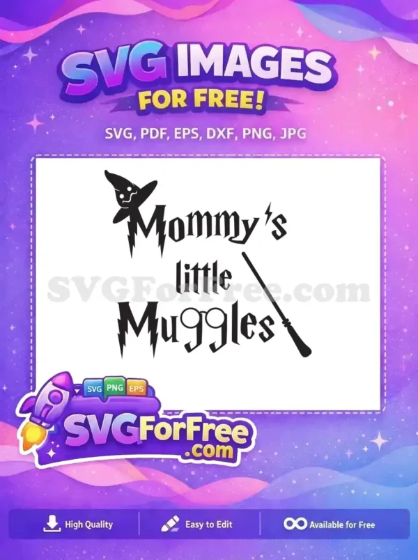 Free Wizard Hat Free Mommy's Little Muggle Harry Potter Free SVG
