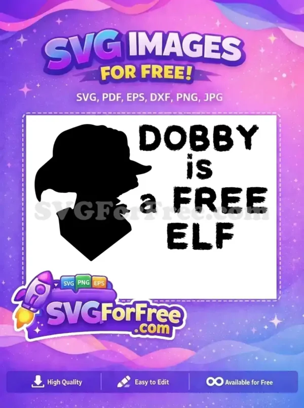 Free House Elf Free Dobby Silhouette Harry Potter Free SVG 2