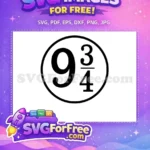 Free Platform Nine Free Three Quarters Harry Potter Free SVG 5 - Instant Download