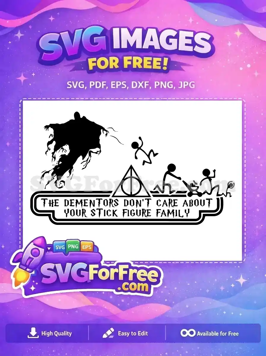 Free Dementor Silhouette Free Stick Figure Themed Harry Potter Free SVG