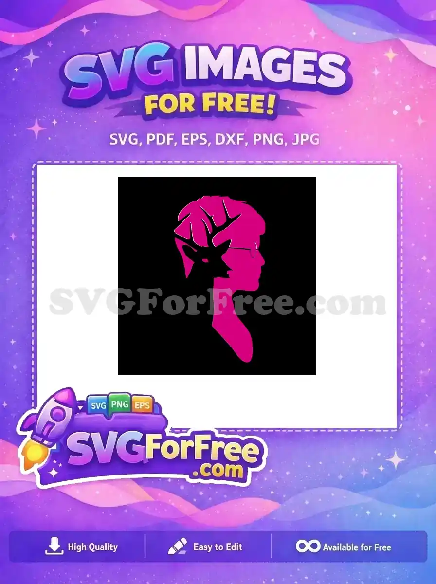 Free Pink Harry Free Stag Silhouette Harry Potter Free SVG