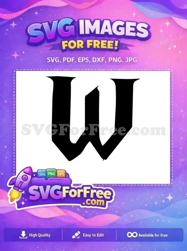 Free Letter W Initial Free Wizarding World Harry Potter Free SVG Free Letter W Initial Free Wizarding World Harry Potter Free SVG