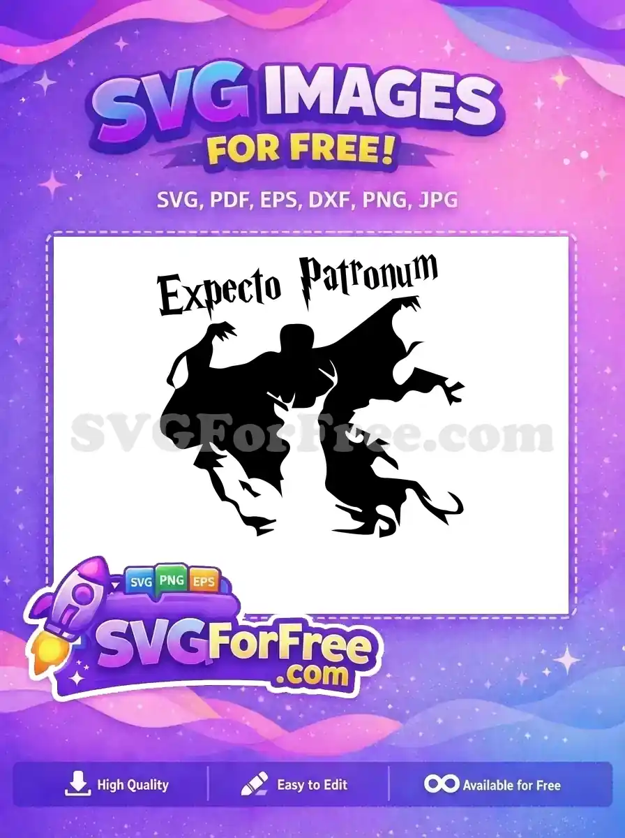 Free Expecto Spell Free Black Patronus Harry Potter Free SVG