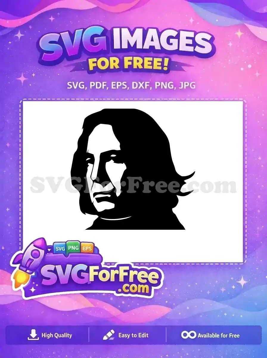 Free Severus Snape Silhouette Free Dark Wizard Harry Potter Free SVG 2