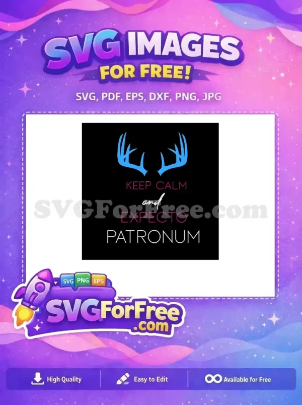 Free Blue Patronus Antlers Free Keep Calm Harry Potter Free SVG Free Blue Patronus Antlers Free Keep Calm Harry Potter Free SVG