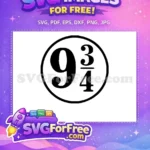 Free Platform Nine Three Quarters Free Harry Potter Free SVG - Instant Download