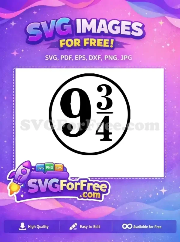 Free Platform Nine Three Quarters Free Harry Potter Free SVG