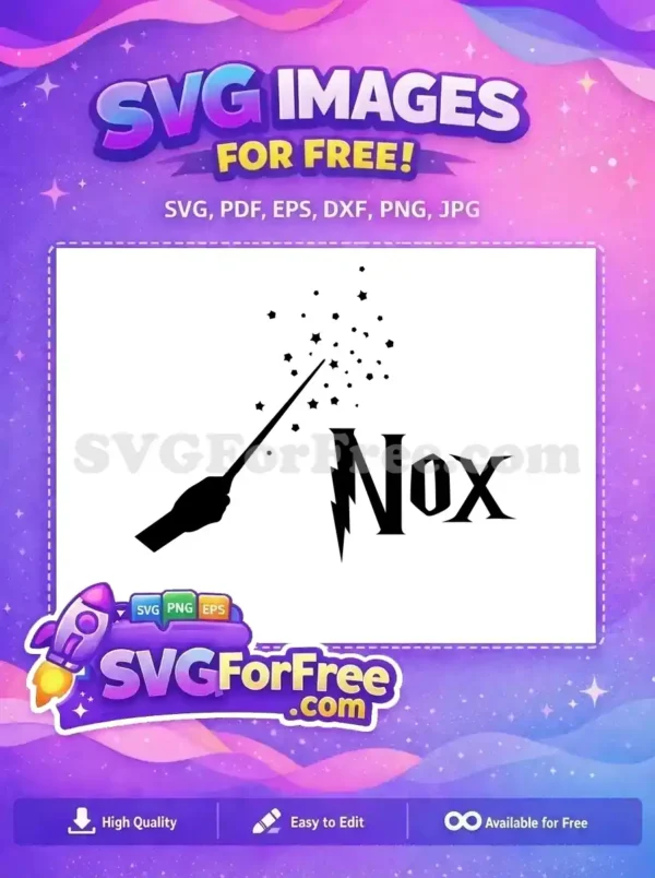 Free Wand Stars Free Nox Spell Harry Potter Free SVG