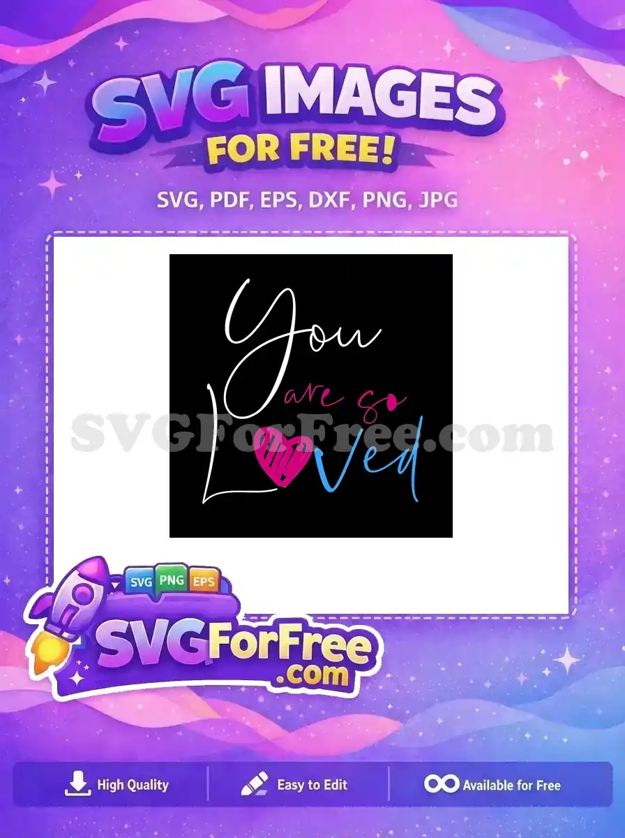Free You Are Loved Free Pink Heart Harry Potter Free SVG