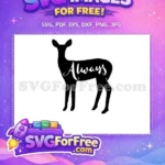 Free Doe Silhouette Free Always Quote Harry Potter Free SVG 2 - Instant Download
