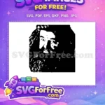 Free Black Haired Hagrid Free Smiling Expression Harry Potter Free SVG - Instant Download