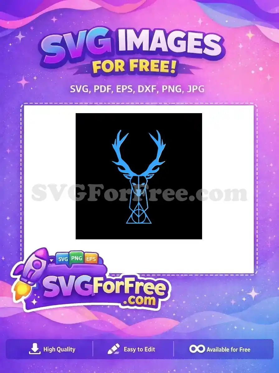 Free Geometric Stag Free Deathly Hallows Harry Potter Free SVG 2