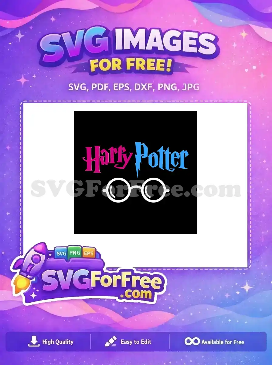 Free Pink Harry Free Blue Lightning Harry Potter Free SVG