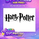 Free Lightning Scar Free Black Font Harry Potter Free SVG - Instant Download