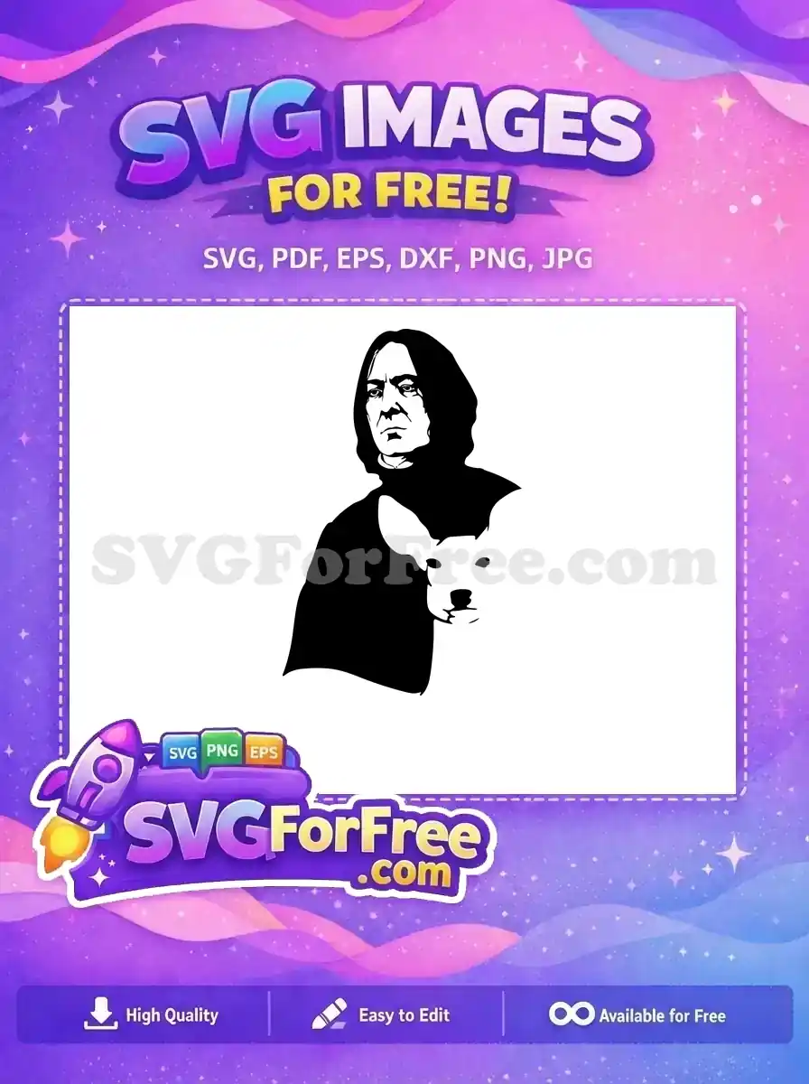 Free Severus Snape Portrait Free Doe Patronus Harry Potter Free SVG 2