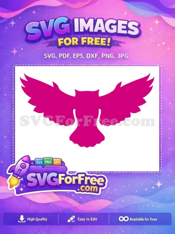 Free Pink Hedwig Wings Free Silhouette Harry Potter Free SVG