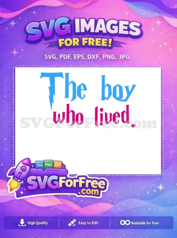 Free Blue Lettering Free Pink Text Harry Potter Free SVG 2