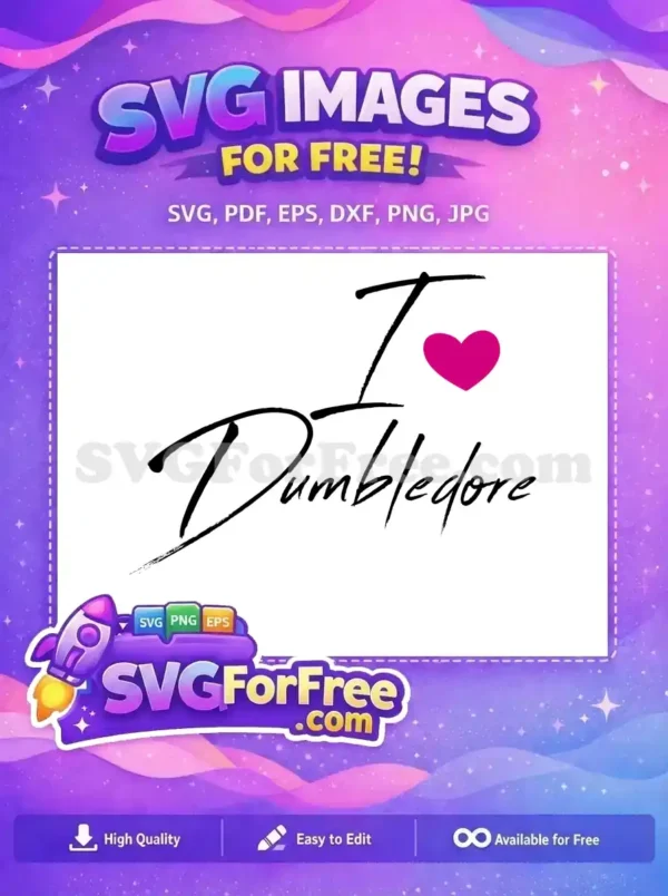 Free Heart Eyes Free Dumbledore Love Harry Potter Free SVG