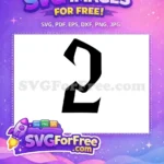 Free Number Two Free Black Font Harry Potter Free SVG 1 - Instant Download