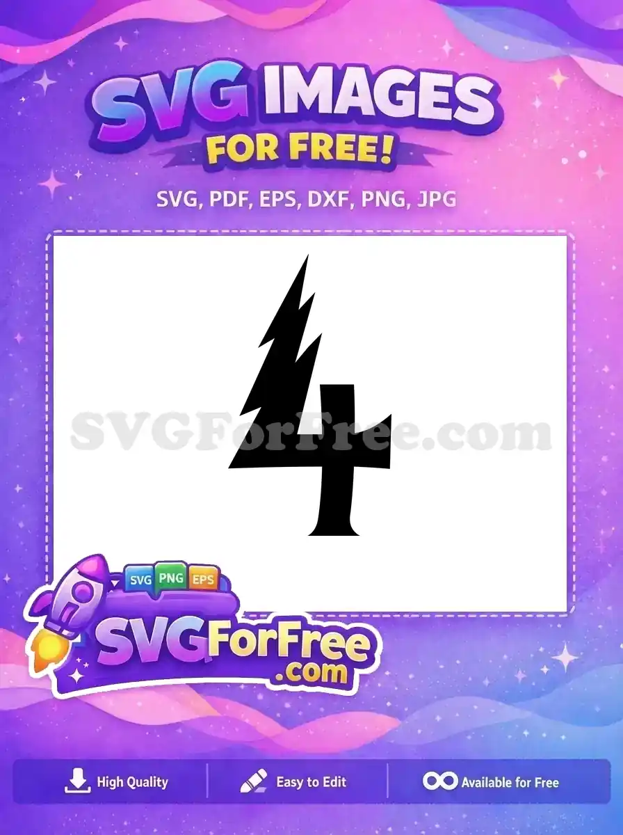 Free Scar Lightning Free Harry Potter Number Four Free SVG