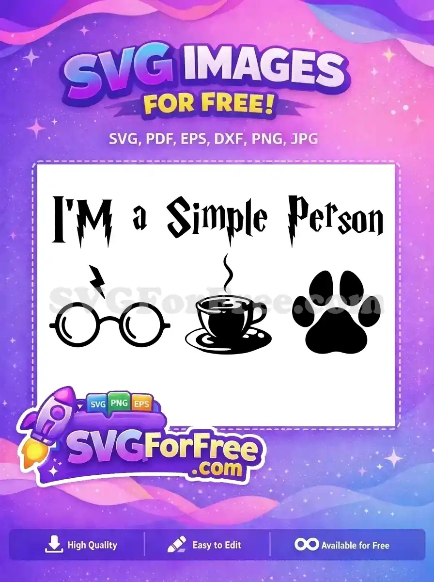 Free Glasses Lightning Free Coffee Paw Harry Potter Free SVG 2