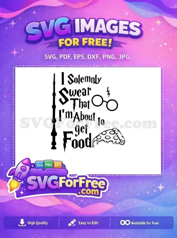 Free Wand Glasses Free Pizza Harry Potter Free SVG 2