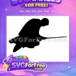 Free Quidditch Player Silhouette Free Broomstick Harry Potter Free SVG - Instant Download