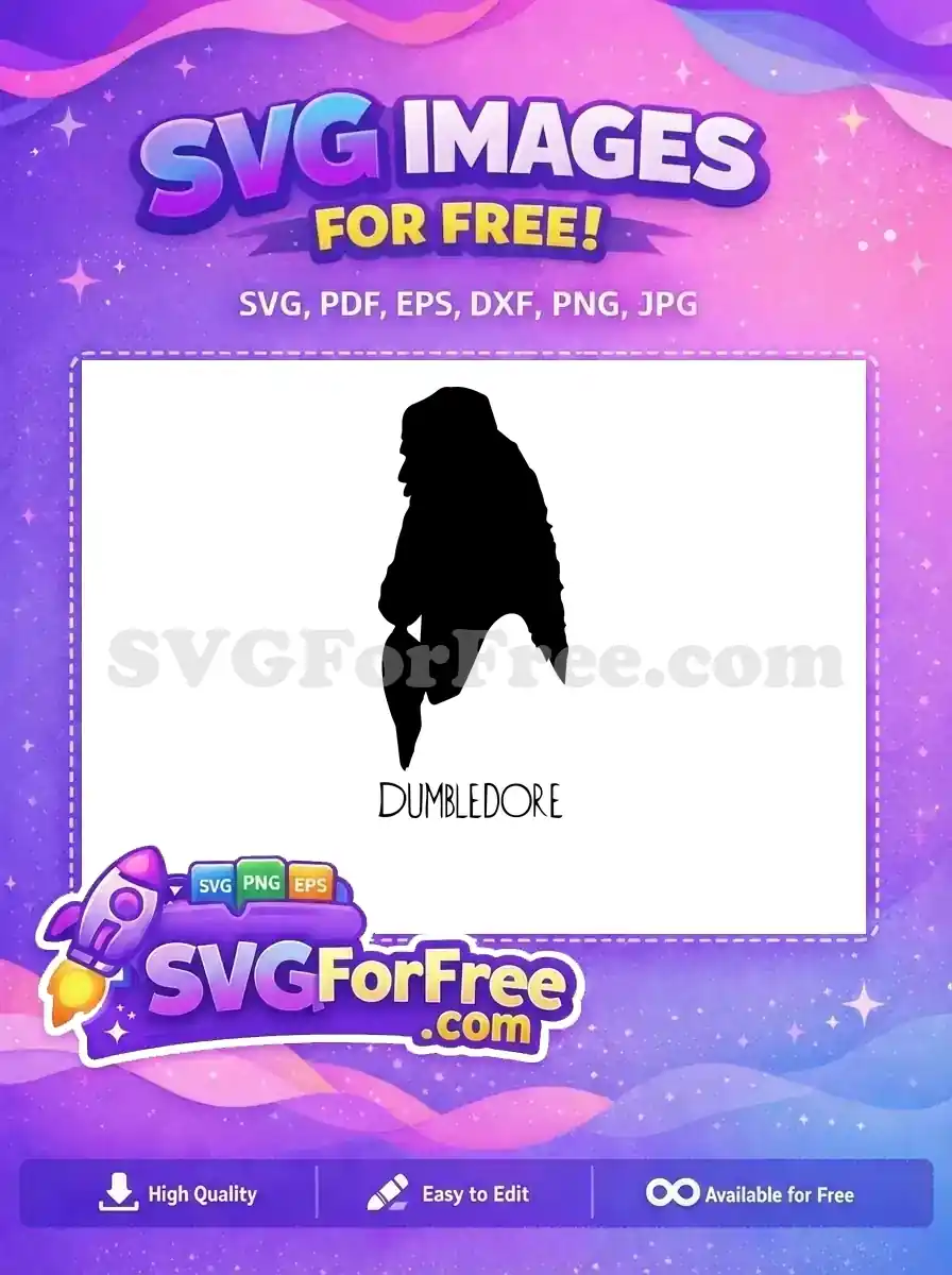 Free Dumbledore Silhouette Free Harry Potter Wizard Free SVG