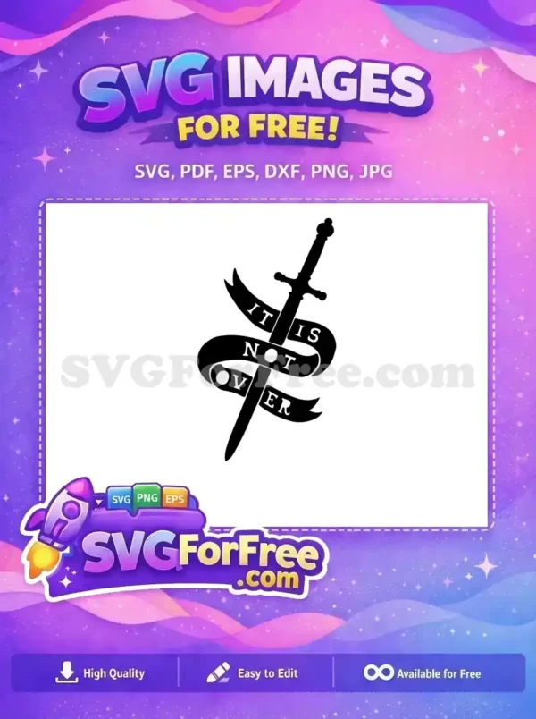 Free Gryffindor Sword Free It Is Not Over Harry Potter Free SVG 2