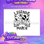 Free Pacifier Stars Free Footprint Legends Born March Free SVG - Instant Download