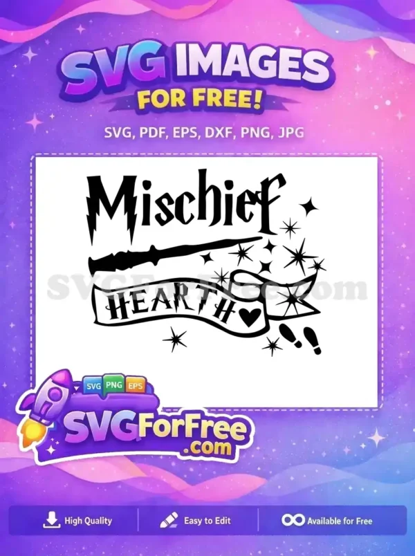 Free Mischief Managed Free Hearth Banner Harry Potter Free SVG 2