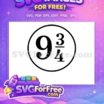 Free Platform Nine Free Three Quarters Harry Potter Free SVG 7 - Instant Download