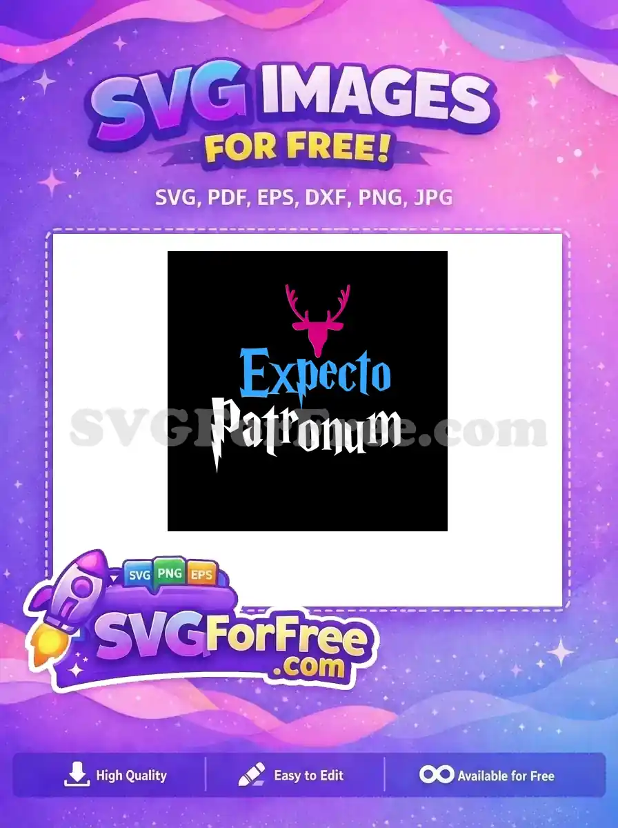 Free Pink Stag Free Blue Expecto Patronum Harry Potter Free SVG 2
