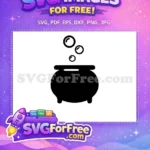 Free Bubbling Cauldron Free Black Pot Harry Potter Free SVG 1 - Instant Download