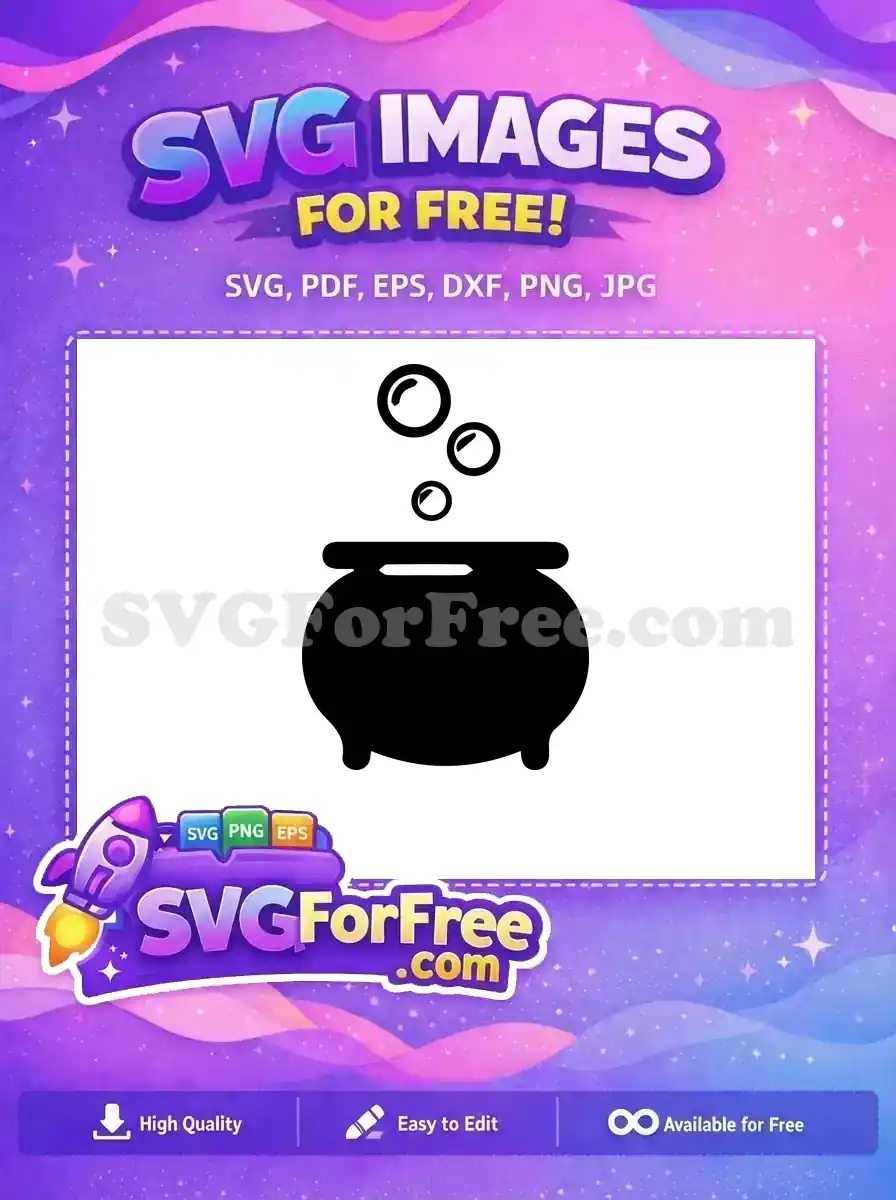 Free Bubbling Cauldron Free Black Pot Harry Potter Free SVG 1