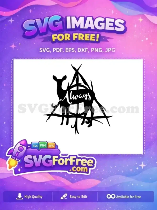 Free Doe Patronus Free Always Quote Harry Potter Free SVG 3