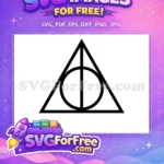 Free Deathly Hallows Symbol Free Simple Design Harry Potter Free SVG - Instant Download