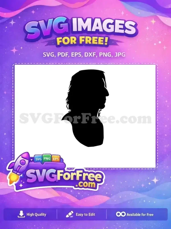 Free Severus Snape Silhouette Free Dark Arts Professor Harry Potter Free SVG