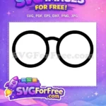 Free Round Frame Glasses Free Harry Potter Movie Free SVG - Instant Download