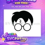 Free Round Glasses Free Lightning Scar Harry Potter Free SVG 38 - Instant Download