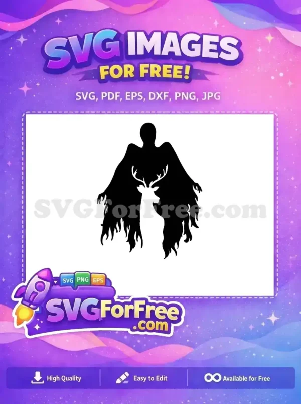 Free Dementor Silhouette Free Patronus Deer Harry Potter Free SVG 5