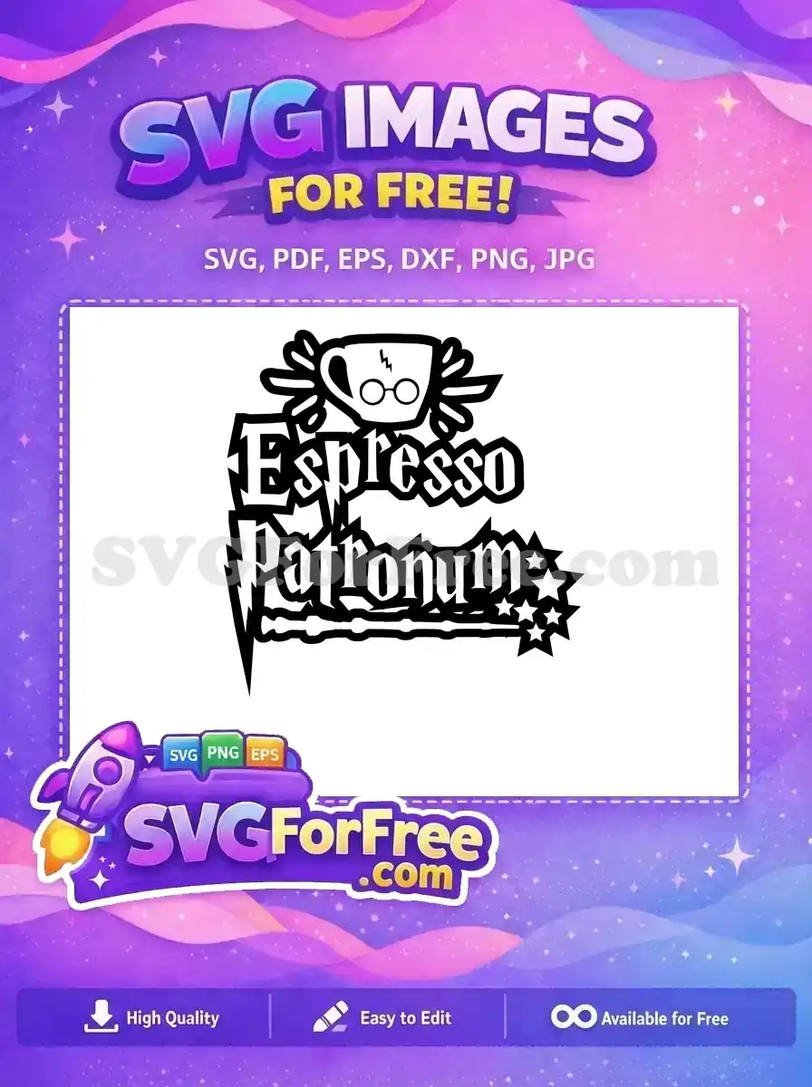 Free Espresso Free Patronum Harry Potter Inspired Free SVG
